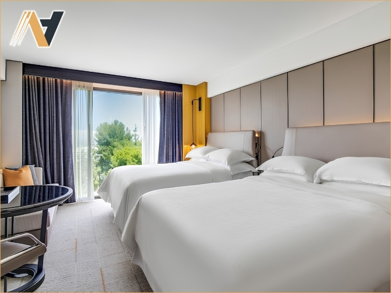 Checking hotel furniture consistency and installation quality