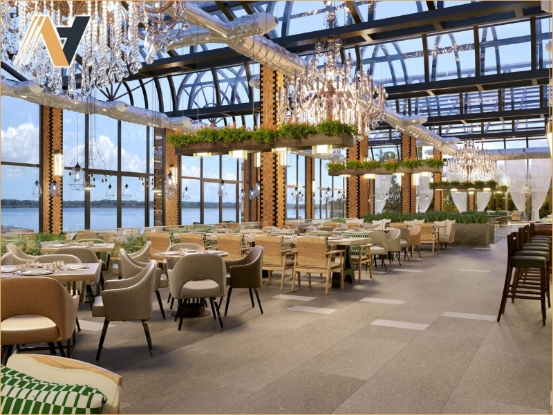 Coordinating hotel dining furniture with interior design