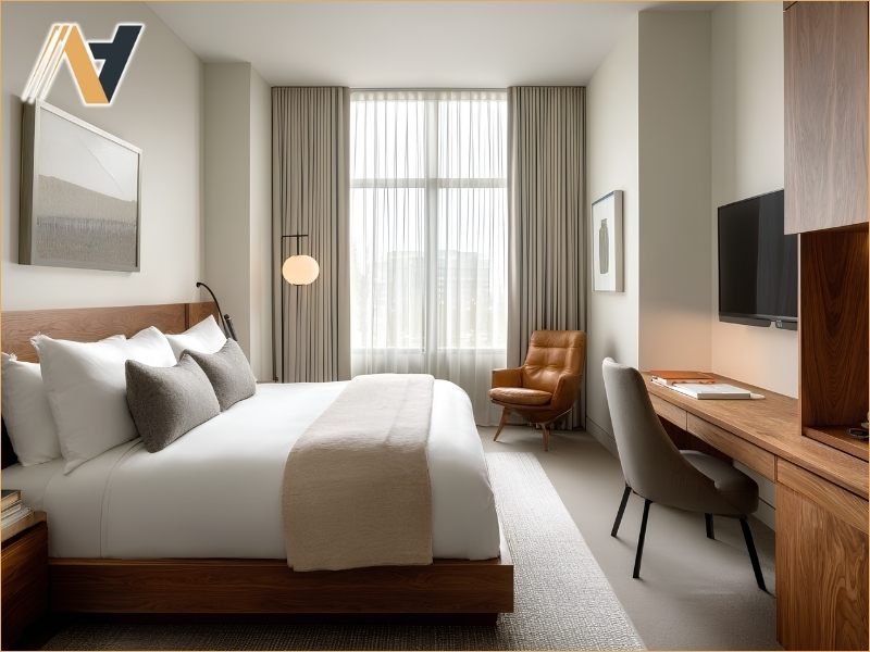 Coordinating hotel furniture colors with the overall interior